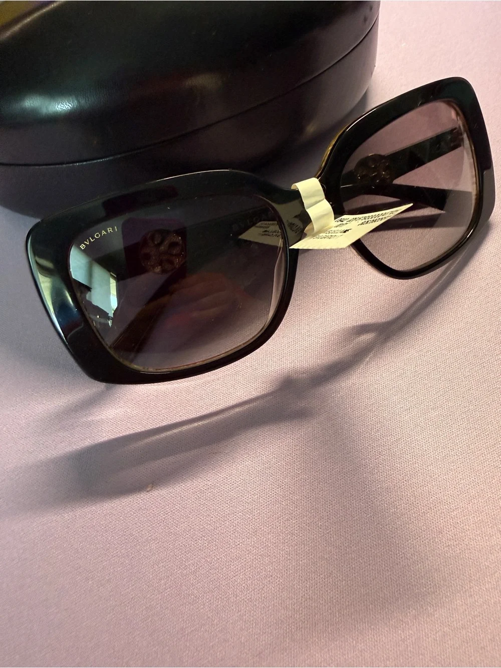 Bulgari Women's Oversized Dark Brown Gradient Sunglasses